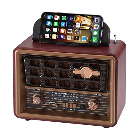 NNS NS-8072BT Taşınabilir Nostaljik Radyo Bluetooth Speaker Usb+Tf card+Aux